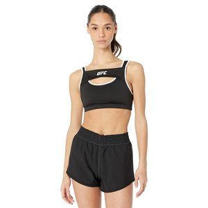 UFC Womens Layered Sports Bra Black White XL
